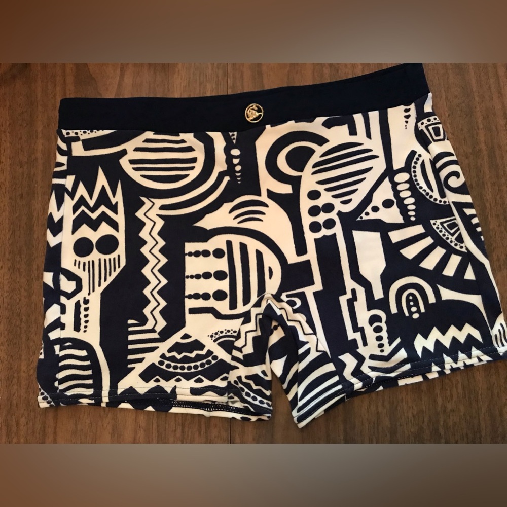 Sunny Fish Vintage 50s Navy and White Patterned swim Shorts